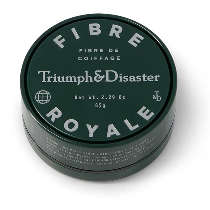 TRIUMPH & DISASTER Fibre Royale Hair Wax – Strong Hold Pomade for Thick Hair, Natural Finish Styling for Men & Women, 65g