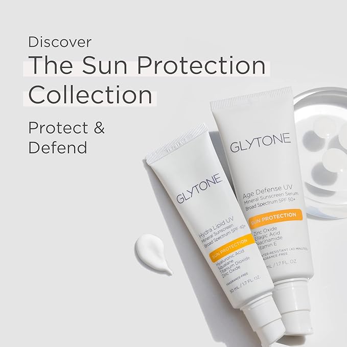 Glytone Hydra Lipid UV Mineral Sunscreen | Broad Spectrum SPF 40+ Daily Face Sunscreen | Hydrating Sunblock With Hyaluronic Acid, Squalane, Titanium Dioxide & Zinc Oxide | 1.7 fl. oz