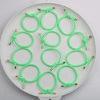 14PCS Hair Tie Elastics Knotted Hair Ties Ponytail Holders for Women Girls Elastic Hair Rubber Bands for Thin Thick Wavy Curly Straight Long Hair (Neon Green)