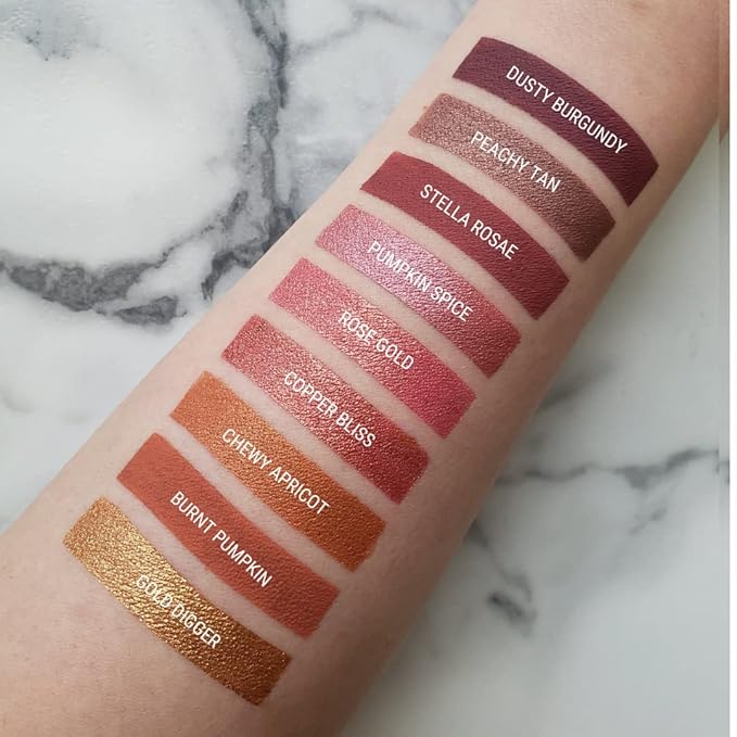 Aromi Peachy Tan Metallic Liquid Lipstick | Sepia Bronze Lip Color with Shimmery Finish, Vegan, Cruelty-free, Long-Lasting, Handmade (Peachy Tan)