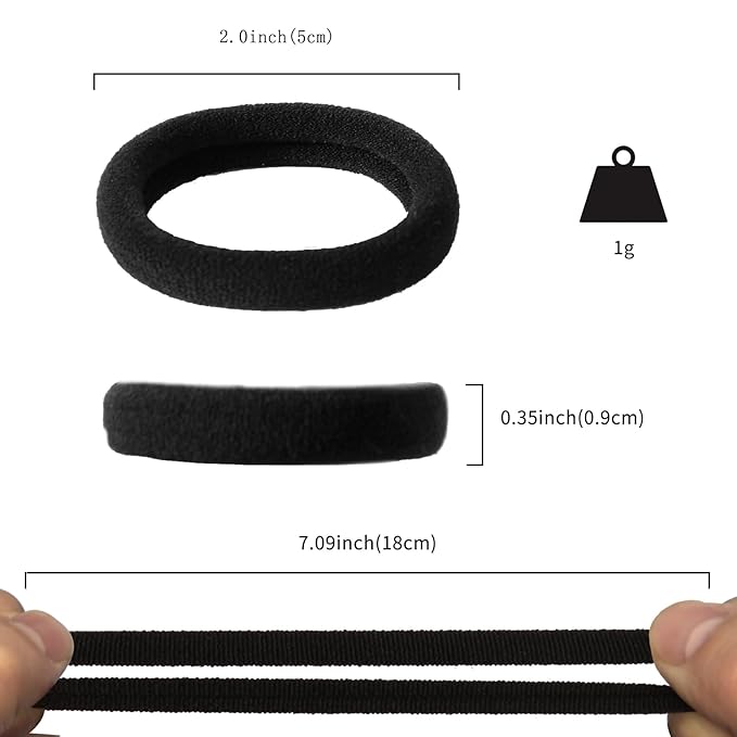 Hair Ties, 100 Pack Nylon Elastic Bands for Women, Seamless Damage-Free Ponytail Holders, Thick Hair Accessories. (brown)