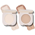 KYDA 2 Colors Single Matte Eyeshadow, Off White Vanilla + Nude Beige Brown, Ultra-fine Lightweight Powder, Daily Matte Pressed Eyeshadow, Moonlight & Milk Tea