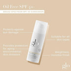 Glo Skin Beauty Oil Free SPF 40+ Hyaluronic Acid Infused All Mineral Sunscreen - Protect Against Sun Damage & Aging Environmental Skin Stressors - Weightless, Invisible Finish