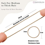 2mm Light Blonde Elastics Hair Ties, Thin Ponytail Holder Hairtie for Women Girls Kids Fine to Medium Texture, No Pull Damage-free Stretchy Rubber Band Accessories 80 Pcs