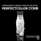 Clairol Nice'n Easy Perfect 10 Permanent Hair Dye, 4 Dark Brown Hair Color, Pack of 1