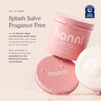 HANNI Splash Salve Body Mask, In-Shower Moisturizer with Coconut, Jojoba, Shea Butter & Glycerin, Deep Conditioning for All Skin Types, FRAGRANCE-FREE, 250 mL / 8.8 oz