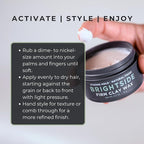 Firm Clay Wax - Stong Hold Natural Finish - Water Based - Kaolin & Bentonite Clay, Macadamia Nut Oil, Beeswax, & Squalane Blend - For All Hair Types - Premium Hair Styling Product (2.5oz)