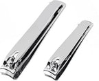 2 Piece Nail Clippers Set: Fingernail & Toenail Clippers Ergonomic Comfort for Men, Women