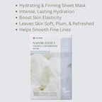 LEADERS Nature Effect Tremella Mushroom Mask - Hydrating & Elasticity Boosting Face Mask with Vegan Collagen, Moisturizing and Heals Dry Skin with Serum Content, Vegan Certified - 10 Sheets