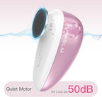 AprElm-E5 Rechargeable Electric Foot Callus Remover with 3-Sizes 120Pcs Sandpapers, Professional 1000RPM Electric Foot File with Organizer, Pedicure Tools Gifts for Women Men (Pink-White)