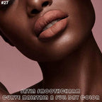 evpct 2Pcs Nude Brown Lip Liner and Matte Lipstick Makeup Sets, Vegan Lipstick Lip Liner and Gloss Stain Set Long Lasting Waterproof labiales mate 24 horas originales matte larga duracion 24 27#