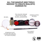 Mehron Makeup Premium Character Kits| Character Kits for Halloween & Cosplay| Made in the USA | Complete Kit Includes all Makeup, Tools, & Instructions on How to Create the Look | (Horror FX)