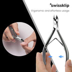 Swissker by Swissklip Cuticle Trimmer, Cuticle Remover, White Elephant gifts, Cuticle Nippers, Cutter, Nail Nipper used along with Cuticle Pusher Tool, Nail Cuticle Trimmer