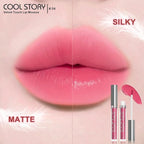 COOL STORY Velvet Lip Stain Mousse, Lip Tint Long-Lasting Waterproof Matte Finish (04)
