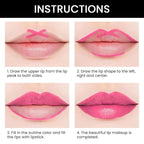 evpct 1Pcs Bright Cool Pink Shine Lip Liner and Lipstick Combo Set Kit for Women, Moisturizing Glossy Tinted Lip Stick Balm, Sheer Shine Juicy Finish, Lightweight Hydrating Formula Lip Care 44#