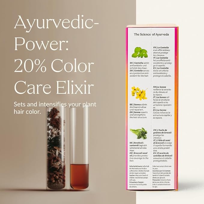 KHADI COLOR CARE Hair Oil - Hair treatment for fixing plant hair color - shine & UV protection - luminosity - 100% natural, plant-based & vegan - 1.69 fl oz