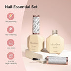 MelodySusie Top Coat Base Coat No Wipe Glossy Set Long Lasting Shine Finish Soak Off UV LED Nail Lamp Nail Polish Art Design Manicure Kit Perfect Gifts for Women Girls 2 Pcs 15ml Clear