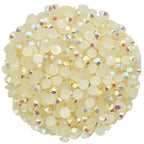 2250 Pcs SS16 4mm AB Flatback Rhinestones for Nails Art Crafts Glitter Round Shine Gems Crystals DIY Clothes Shoes （Champagne AB）