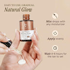 Self Tanning Drops for Face - USA Made with Organic & Natural Ingredients, Ultra Dark Face Tanning Drops to Add to Moisturizer, Self Tanner for Sunless Fake Tan & Natural Glow, Cruelty & Toxin Free