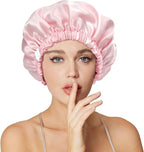 Silk Bonnet for Women 100% Mulberry Silk Sleep Cap 22 Momme Double Layer Hair Wrap for Curly Short Long Hair