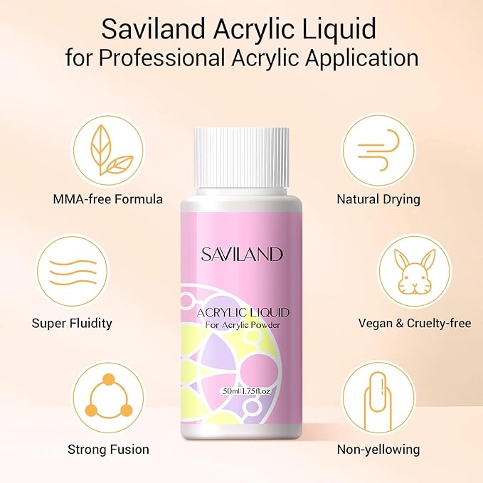 SAVILAND Acrylic Nail Kit with Drill: Nail Kit for Beginners with Everything Professional All-In-1 Acrylic set Gel Polish U V Light Full Tools DIY Salon Home Gift Set