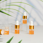 200 Pcs Mini Glass Oil Dropper Bottle Bulk, Clear Essential Small Empty Bottles Sample Containers Perfume Liquid Vials with Cap for Traveling (2 ml,Gold)