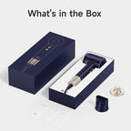 Laifen Premium High-Speed Hair Dryer Royal Blue Gift Box, Professional Ionic Portable Blow Dryer with 110,000 RPM, Lightweight, Low Noise, 360° Magnetic Styling Attachment, Wall Mount, Gift Bag