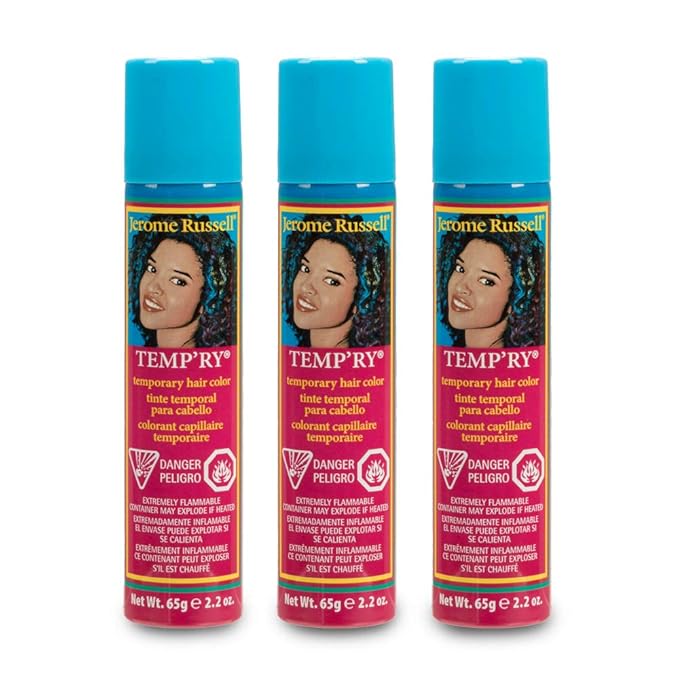 Jerome Russell Temp'ry Spray-on Red Wine Hair Color, 2.2oz x 3 pack
