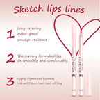 12 Colors Lip Liner Combo, Matte Nude Lipstick Long Lasting Waterproof Smooth Ultra Fine Texture High Pigmented Lip Plumping Brown Black Color Lip Pencil Makeup