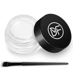 Eyeliner Gel Set,Long Lasting Waterproof High-Intensity Pigments Smudge-Proof Eye liner Makeup With 5.51 IN Long Eyeliner Brush Water-Resistant Creamy Gel 5G-White