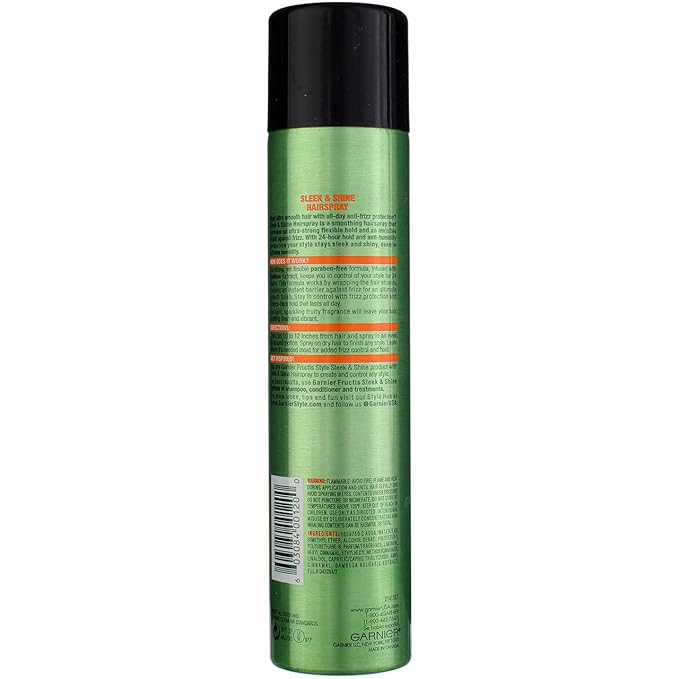 Garnier Fructis Style Anti-Humidity Hairspray Sleek & Shine 8.25 oz (Pack of 1)