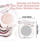 Smoky Gray Matte Single Eyeshadow, Lightweight Blendable Mini Eye Shadow for Older Women, Monochrome Eyeshadow Palette Makeup Pigmented Waterproof, Vegan & Cruelty-Free, 28