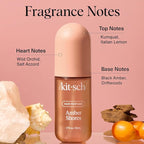 Kitsch Hair Perfume for Women - Amber Shores | Clean, Deodorizing & Patented Odor-Eliminating Technology Hair Spray & Body Mist - Freshen Hair, Body & Pillows - Woody Aquatic Scent - 50mL