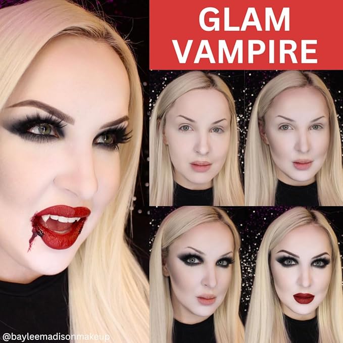 Mehron Makeup Premium Character Kits| Makeup Kits for Halloween & Cosplay| Made in the USA | Complete Kit | Includes all Tools & Instructions on How to Create the Look | (Vampire)