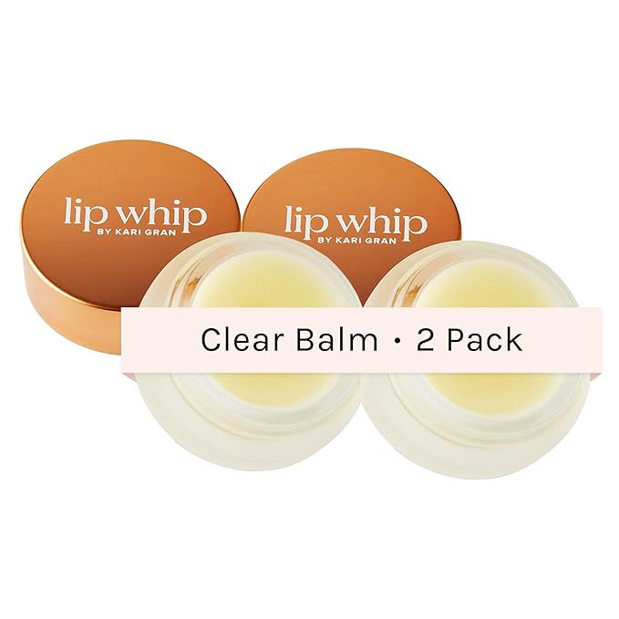 Kari Gran Lip Whip | Moisturizing Lip Balm with Organic Oils | Rich Buttery Texture, Hydrates & Protects | Non-GMO, Organic Ingredients, Made in USA | 2-Pack (Naked Peppermint)
