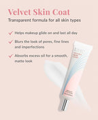 DHC Velvet Skin Coat and Velvet Skin Coat Travel Size 0.52 oz. Net wt. and 0.18 Net wt.