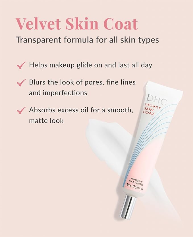 DHC Velvet Skin Coat and Velvet Skin Coat Travel Size 0.52 oz. Net wt. and 0.18 Net wt.