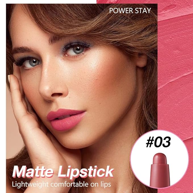 Coral Orange Red Matte Lipstick Crayon for Women, Long Lasting Waterproof Velvet Lip Liner Pencil, High Pigment Creamy Lipstick, Longwear Non-Drying Lip Makeup Cruelty-free 24 Hours, 03#