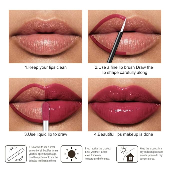 Kaely Longwear No-Budge Lipstick for Women, Highly Pigmented Liquid Lip Color Makeup, Non-Transfer Lip Gloss Stain Waterproof Smudge Proof 24 Hour, Instant Shine, Vegan & Cruelty-Free, 06 UNRIVALED