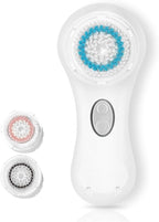 Microtree Facial Cleansing Brush, Electric Face Scrubber Exfoliator for Women Skin Care Deep Cleaning Exfoliating, Rechargeable Waterproof with 2 Sonic Vibration Speeds for Home & Travel(White)