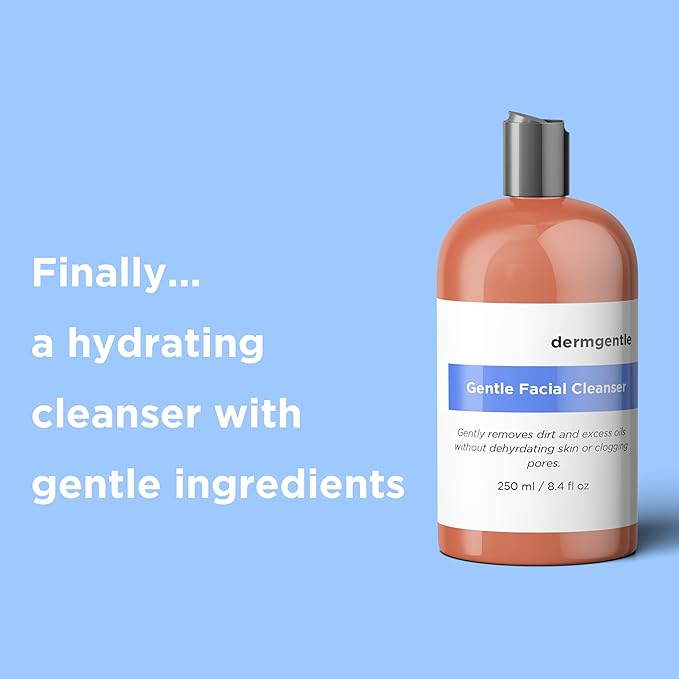 Gentle Facial Cleanser for Sensitive Skin, Hydrating Face Wash for All Skin Types, Gently Cleanses Face Without Over Drying, For All Skin Types, Daily Face Wash, Oil-Free, Soap-Free, 8.4 fl. oz