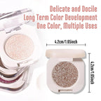 Single Nude Gold Brown Shimmer Eyeshadow,Bright Intense Monochrome Eye Shadow,Apply Makeup Easily,Glitter Pressed Powder Single Eyeshadow,24 Hour Eye Makeup Longwear Waterproof