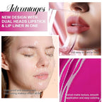 evpct 1Pcs Fuchsia Red Matte Lip Liner & Liquid Lipstick Stain Makeup Set for Women, Fuchsia Lip Liner Stain Long Lasting Waterproof Smudge Proof, Cruelty Free Lip Stick Makeup 24 hours originales, 60