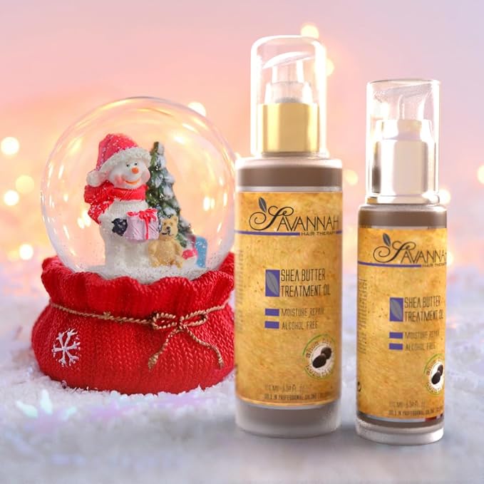 Savannah Hair Therapy Hair Oil with Shea Butter & Keratin- Restore, Revive, Nourish for Dry, Damaged & Color Treated Hair, 3.38 Fl Oz/100 ml