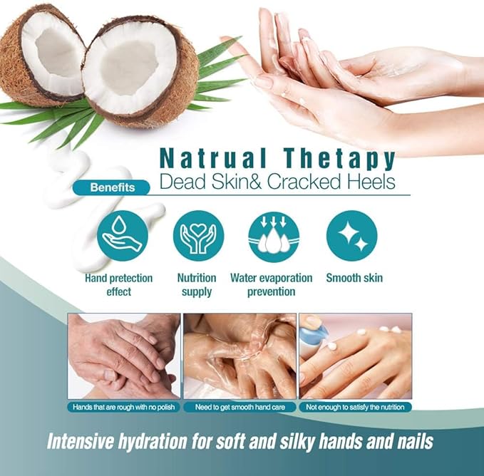 Epielle Intensive Repairing Hand Mask 6 Pairs, Renew and Soften with Coconut Oil & Milk Extract, Deep Moisturizing Gloves for Dry, Cracked Hands, Self Care Gifts for Women, Spa Kit, Stocking Stuffers