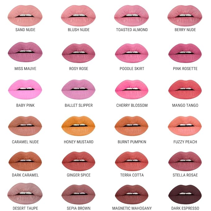 Aromi Matte Liquid Lipstick | Long-Lasting, Dusty Rose Lip Color for Women, Rosy Nude Shade, Vegan, Waterproof, Long Wear (Berry Nude)