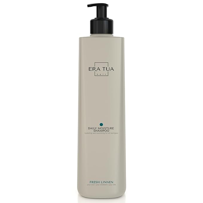 Fresh Linen Daily Moisture Shampoo| Dutch Made & Formulated Moisture Repairing Shampoo for Dry and Damaged Hair | Scent of Bergamot, Jasmine & Rose |750 ml