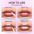 Kaely 2-in-1 Rose Gold Metallic Lipstick and Lip Liner, Shimmer Liquid Metallic Lipsticks for Women, Glitter Lip Gloss Stain Long Lasting Waterproof Smudge Proof 24 Hour, Vegan Makeup, 04