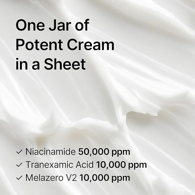 celimax Pore+Dark Spot Brightening Cream Mask 4EA | Non-Sticky Sheet for Enlarged Pores with Niacinamide, Tranexamic Acid, Non-Irritating, Hydrating, Hyperpigmentation, Korean Facial Mask
