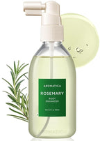 AROMATICA Root Enhancer Rosemary Water Spray for Hair Growth – Korean Hair Care Oil for Scalp Detox – Flaky & Itchy & Dry Scalp Treatment – Free from Sulfate, Silicone, and Paraben (3.38oz)